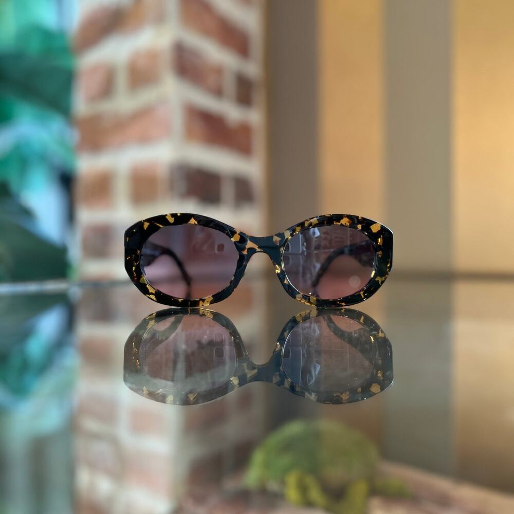 GIVENCHY GV40091I Tortiose Shell Acetate Oval Sunglasses